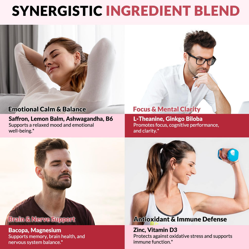 Saffron Supplements - 88.5mg Saffron Extract Liposomal Liquid Drops with Magnesium, Zinc, Ashwagandha, L-Theanine, Vitamin B6, D3 for Antioxidant Mood Energy Vision & Focus, Strawberry Flavor 2 Fl Oz - TrustMedUSA