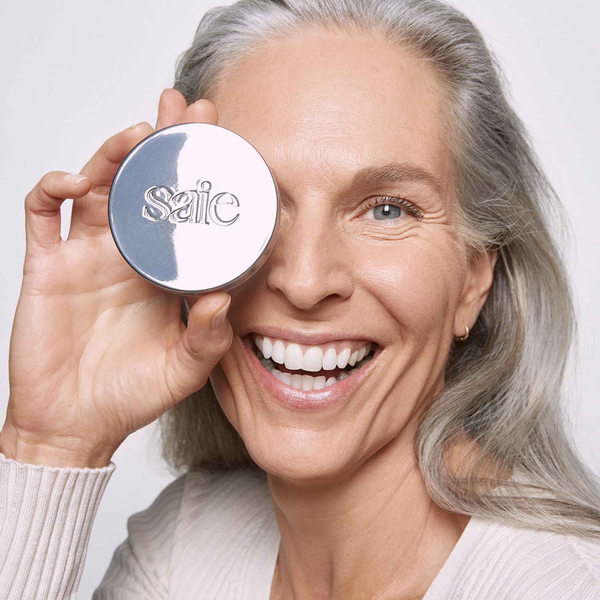 Saie Airset Radiant Loose Setting Powder - Weightless Face Powder to Set, Smooth + Diffuse Face Makeup - Formulated with Hydrating Squalane - Translucent (0.14 oz) - TrustMedUSA