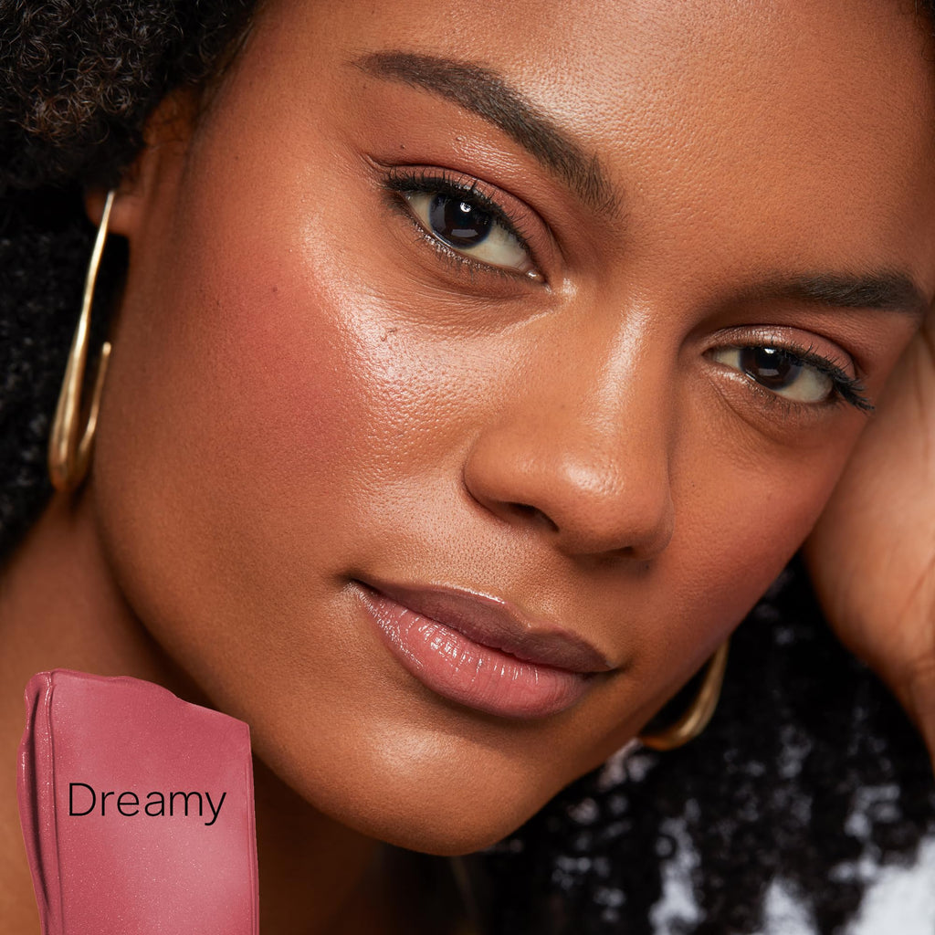 Saie Cheek Flush Duo - Dew Liquid Blush (.40 oz, Dreamy), SuperSuede Baked Powder Blush (.01 oz, Grazie) - Layerable, Skin-Nourishing Blushes for a Seamless Radiant Finish - TrustMedUSA