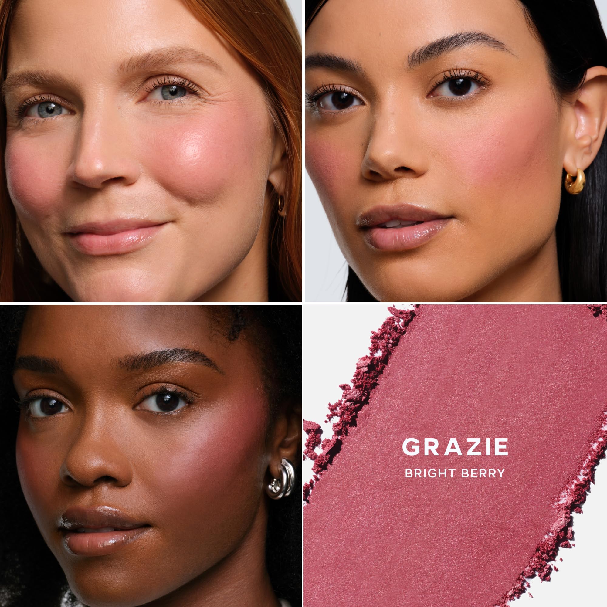 Saie Cheek Flush Duo - Dew Liquid Blush (.40 oz, Dreamy), SuperSuede Baked Powder Blush (.01 oz, Grazie) - Layerable, Skin-Nourishing Blushes for a Seamless Radiant Finish - TrustMedUSA