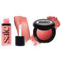 Saie Cheek Flush Duo - Dew Liquid Blush (.40 oz, Poppy), SuperSuede Baked Powder Blush (.01 oz, Stella) - Layerable, Skin-Nourishing Blushes for a Seamless Radiant Finish - TrustMedUSA