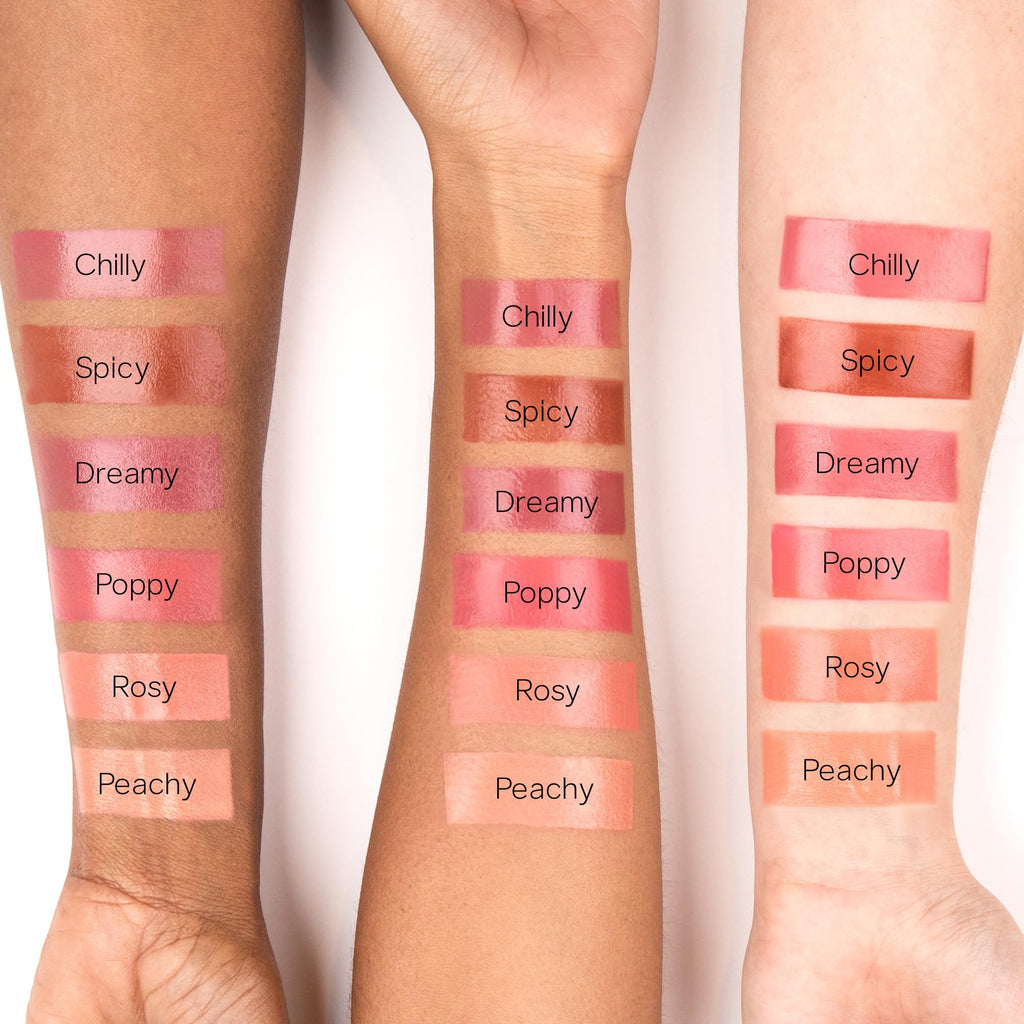 Saie Cheek Flush Duo - Dew Liquid Blush (.40 oz, Poppy), SuperSuede Baked Powder Blush (.01 oz, Stella) - Layerable, Skin-Nourishing Blushes for a Seamless Radiant Finish - TrustMedUSA