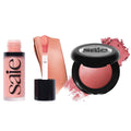 Saie Cheek Flush Duo - Dew Liquid Blush (.40 oz, Rosy), SuperSuede Baked Powder Blush (.01 oz, Mia) - Layerable, Skin-Nourishing Blushes for a Seamless Radiant Finish - TrustMedUSA