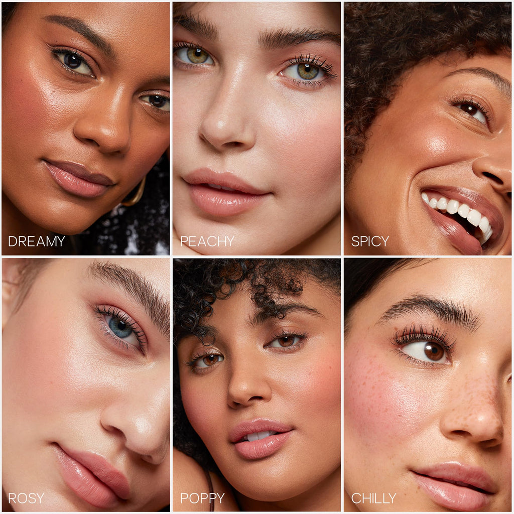 Saie Cheek Flush Duo - Dew Liquid Blush (.40 oz, Rosy), SuperSuede Baked Powder Blush (.01 oz, Mia) - Layerable, Skin-Nourishing Blushes for a Seamless Radiant Finish - TrustMedUSA