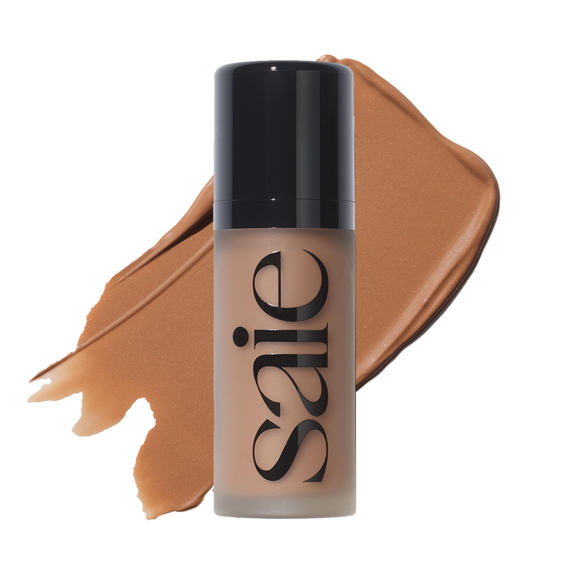 Saie Dew Bronze - Hydrating Liquid Bronzer Stick For a Sun Kissed Glow - Liquid Contour Stick Infused with Nourishing Skin Care Ingredients - Sculpted Face Makeup Essential - Sand (0.4 oz) - TrustMedUSA