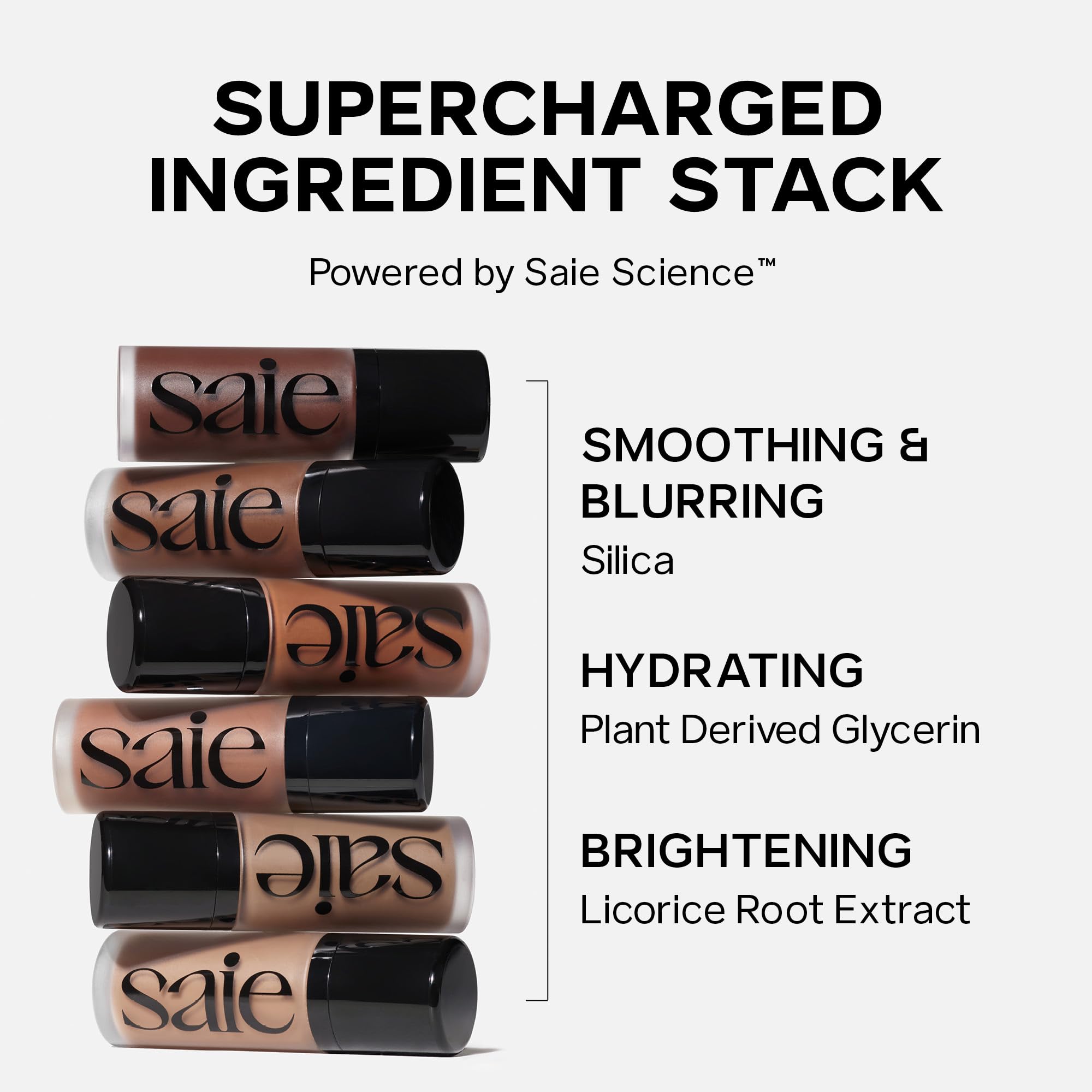 Saie Dew Bronze - Hydrating Liquid Bronzer Stick For a Sun Kissed Glow - Liquid Contour Stick Infused with Nourishing Skin Care Ingredients - Sculpted Face Makeup Essential - Sand (0.4 oz) - TrustMedUSA