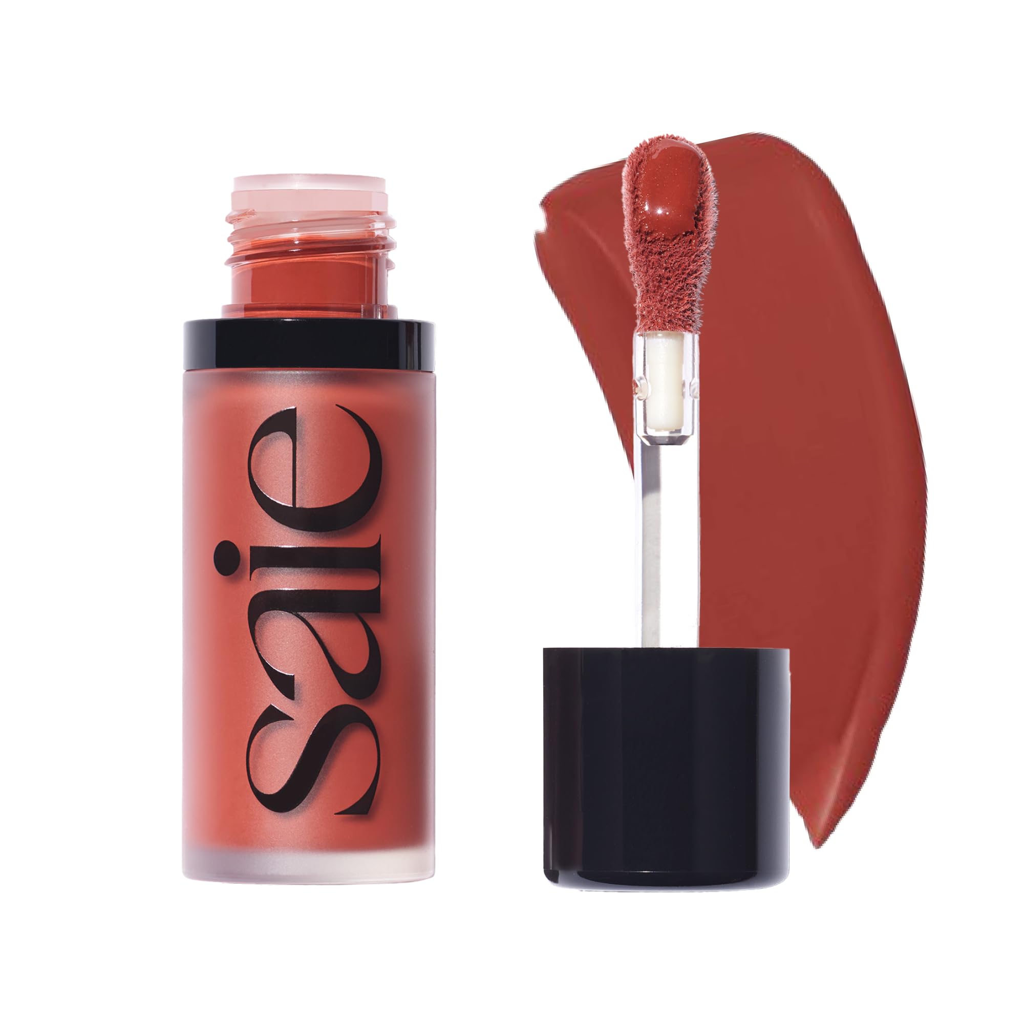 Saie Dew Liquid Blush for Cheeks - Hydrating Cream Blush Stick with a Blendable + Buildable Formula - Skincare Infused Dewy Cheek Tint for a Natural Flush - Glowy Makeup Essential - Spicy (.40 oz) - TrustMedUSA