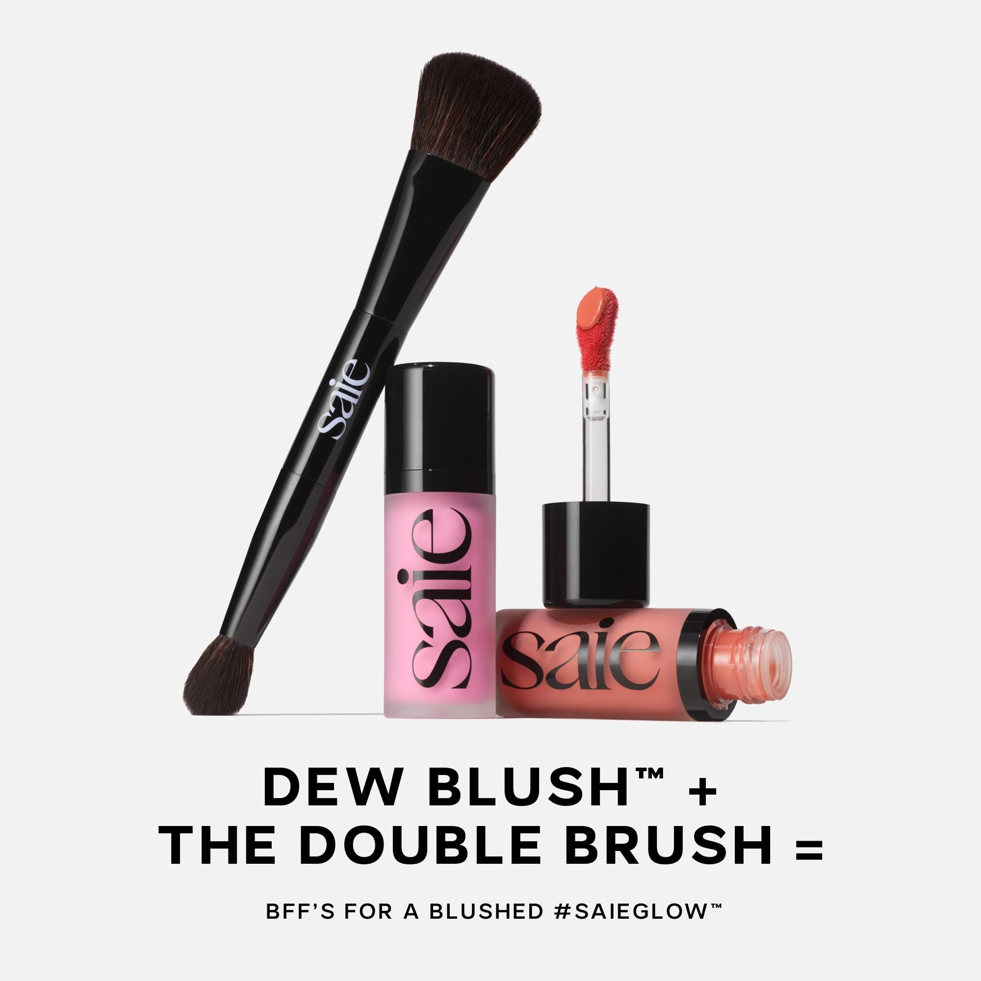 Saie Dew Liquid Blush for Cheeks - Hydrating Cream Blush Stick with a Blendable + Buildable Formula - Skincare Infused Dewy Cheek Tint for a Natural Flush - Glowy Makeup Essential - Lady (.40 oz) - TrustMedUSA