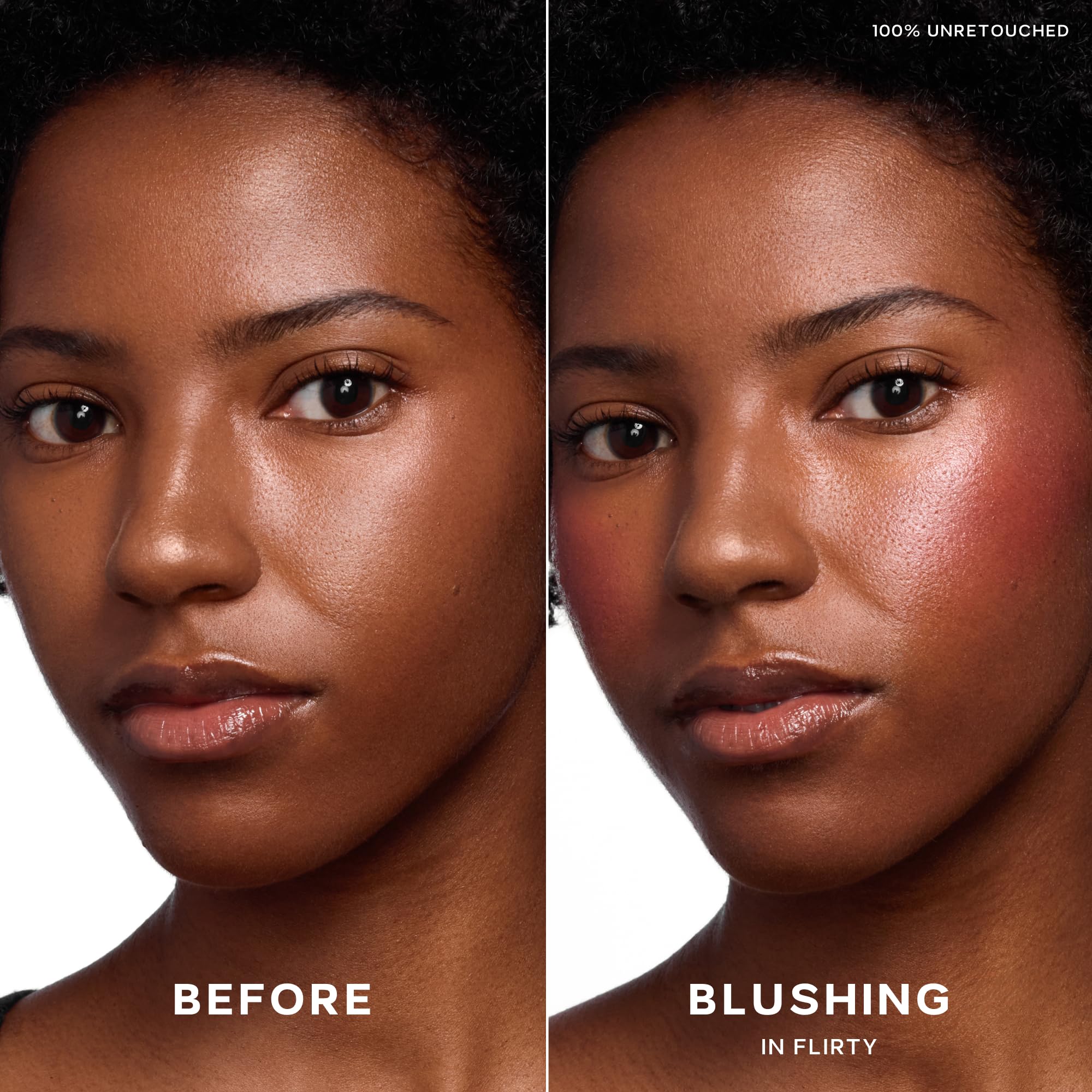 Saie Dewy Glow Duo - Dew Liquid Blush - (.40 oz, Flirty), Glossybounce Lip Gloss-Oil Hybrid (.17 oz, Burst) - Hydrating, Vegan Makeup for Radiant Cheeks & Lips - TrustMedUSA