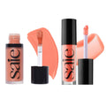 Saie Dewy Glow Duo - Dew Liquid Blush - (.40 oz, Hottie), Glossybounce Lip Gloss-Oil Hybrid (.17 oz, Splash) - Hydrating, Vegan Makeup for Radiant Cheeks & Lips - TrustMedUSA