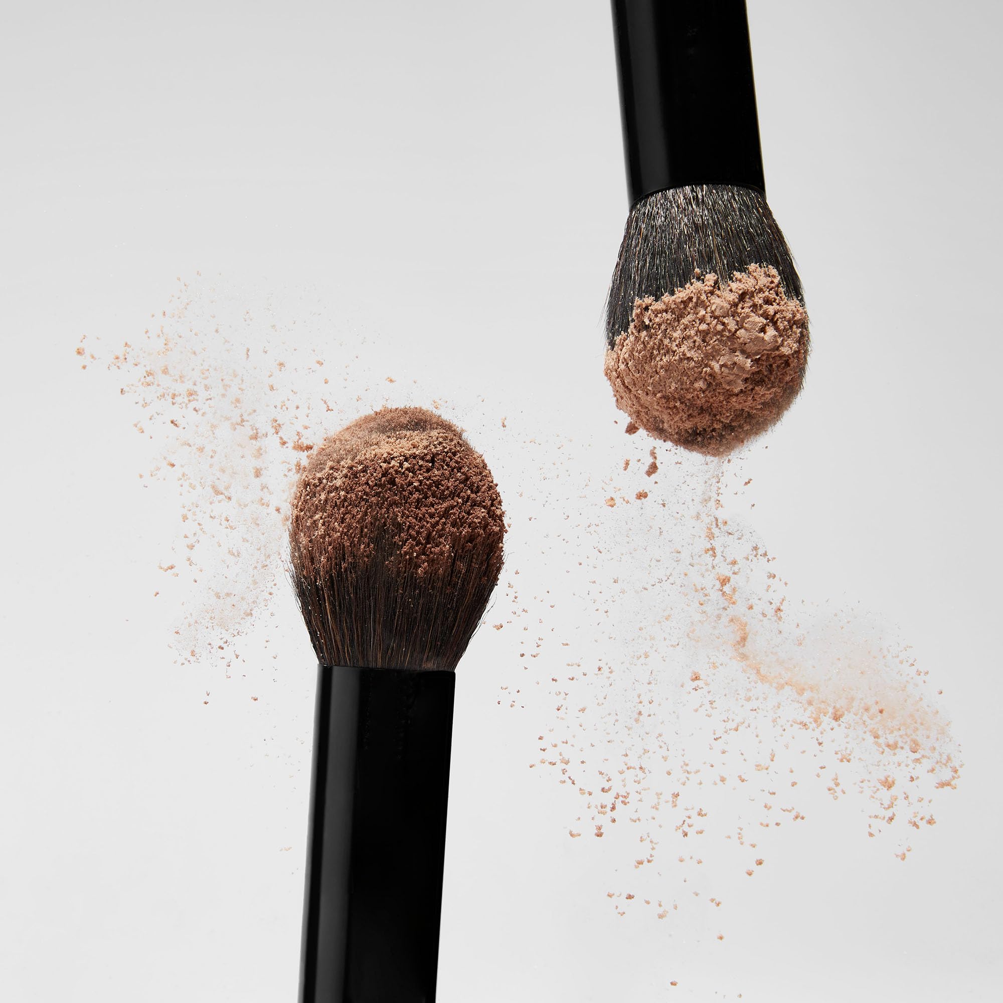 Saie Face Powder Duo, Medium - The Fluffy Brush, Soft, Multi-Use Targeted Powder Brush With Tapered Tip & Airset Radiant Loose Setting Powder, Translucent Medium (0.14 oz) - Vegan, Cruelty-Fee - TrustMedUSA