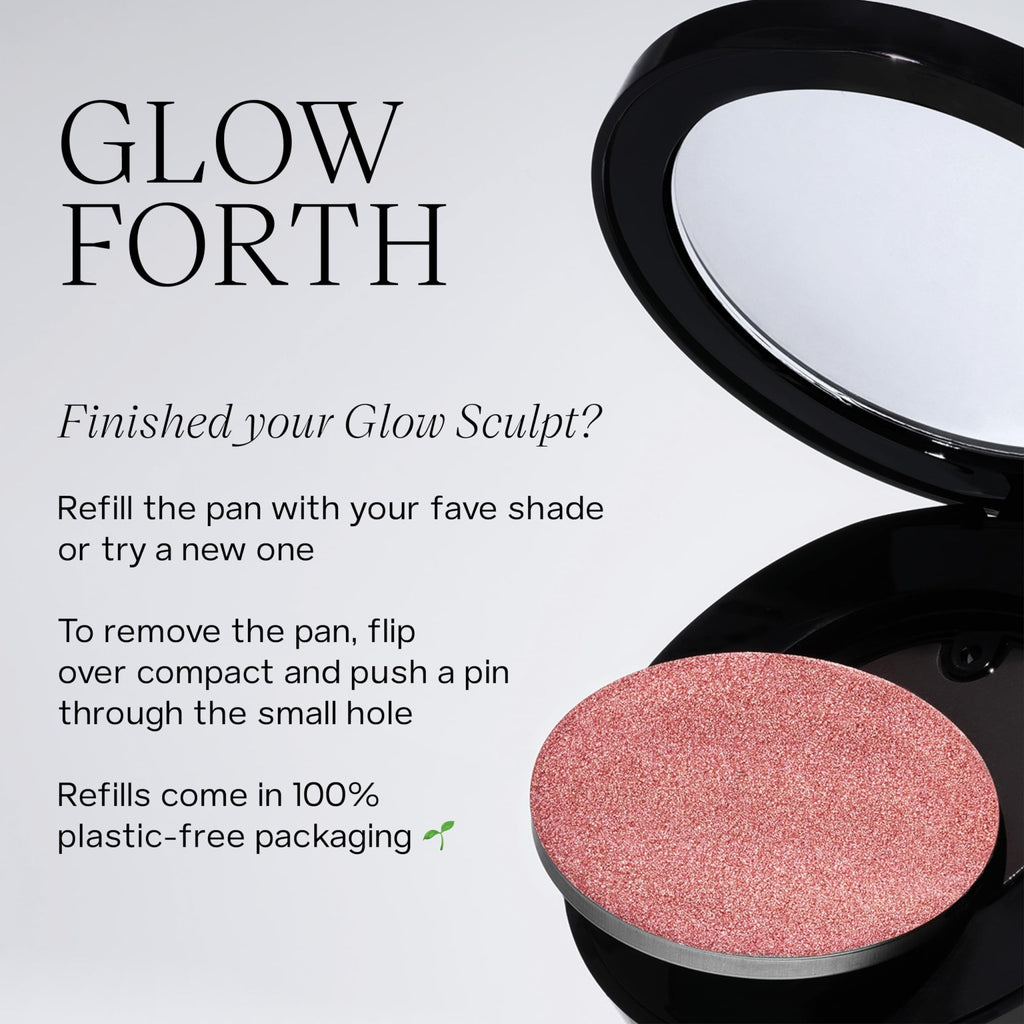 Saie Glow Sculpt Multi-Use Highlighter + Cream Blush - Lightweight Highlighter Makeup with Hyaluronic Acid + Micropearl for Radiant, Glowing Skin - Mauveglow (.02 oz) - TrustMedUSA