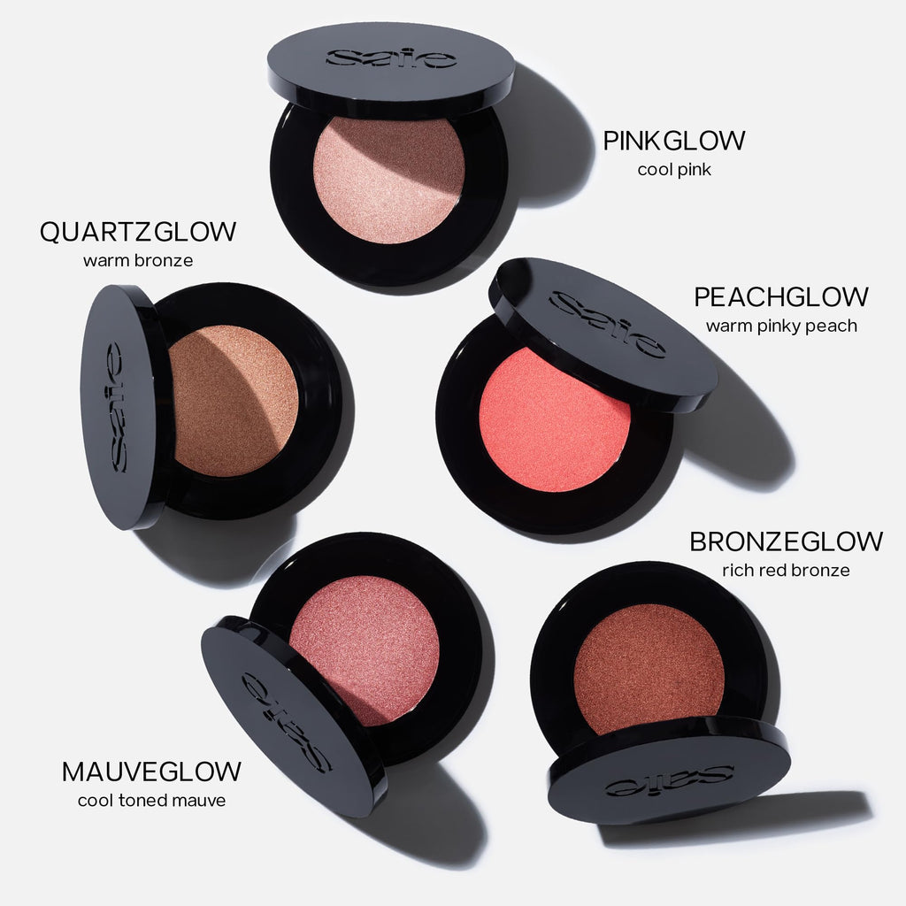 Saie Glow Sculpt Multi-Use Highlighter + Cream Blush - Lightweight Highlighter Makeup with Hyaluronic Acid + Micropearl for Radiant, Glowing Skin - Mauveglow (.02 oz) - TrustMedUSA