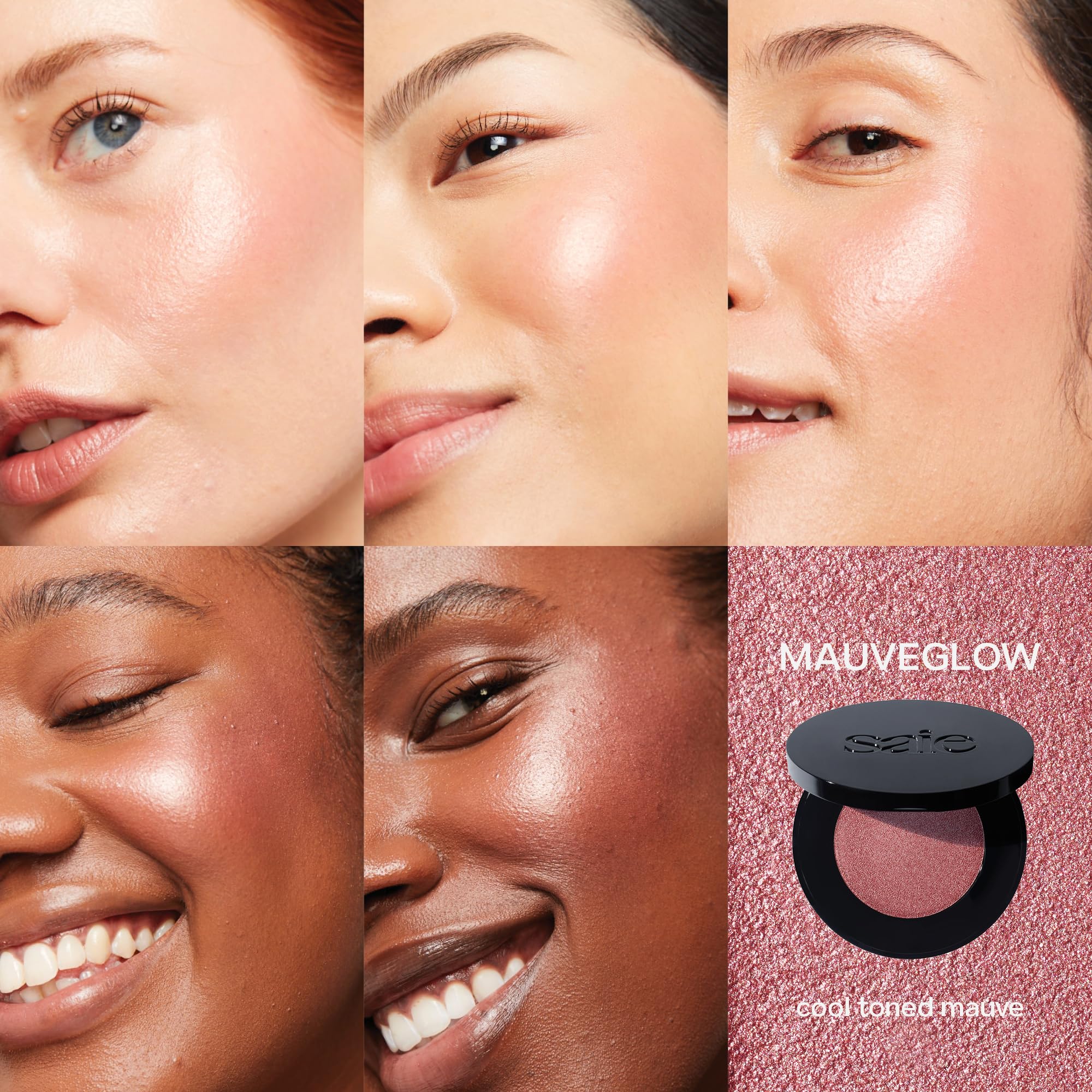 Saie Glow Sculpt Multi-Use Highlighter + Cream Blush - Lightweight Highlighter Makeup with Hyaluronic Acid + Micropearl for Radiant, Glowing Skin - Mauveglow (.02 oz) - TrustMedUSA