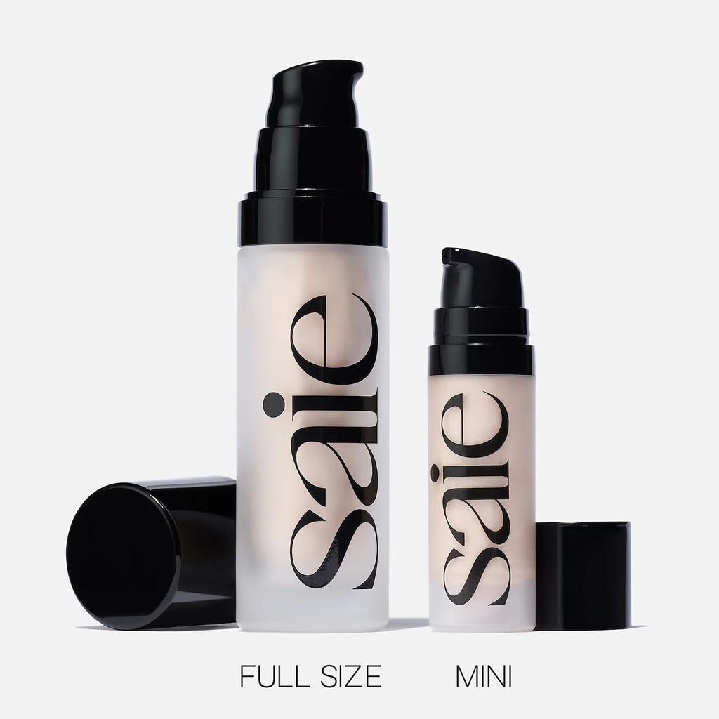 Saie Glowy Super Gel - Hydrating Makeup Primer and Illuminating Glow Serum Enriched with Vitamin C and Squalane Oil - All-Over Liquid Highlighter Makeup for Instant Glass Skin - Starglow (1 oz) - TrustMedUSA