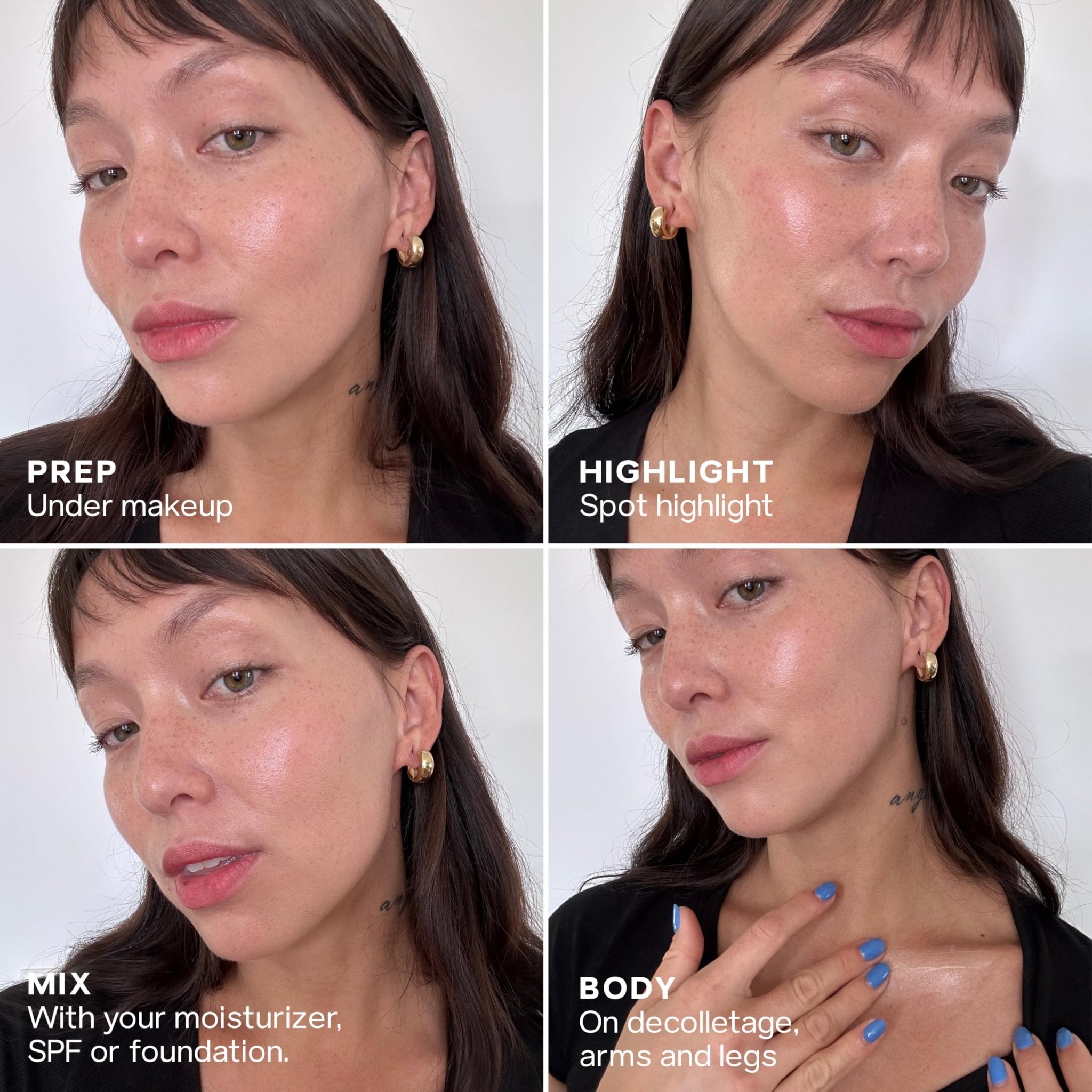 Saie Glowy Super Gel - Hydrating Makeup Primer and Illuminating Glow Serum Enriched with Vitamin C and Squalane Oil - All-Over Liquid Highlighter Makeup for Instant Glass Skin - Starglow (1 oz) - TrustMedUSA
