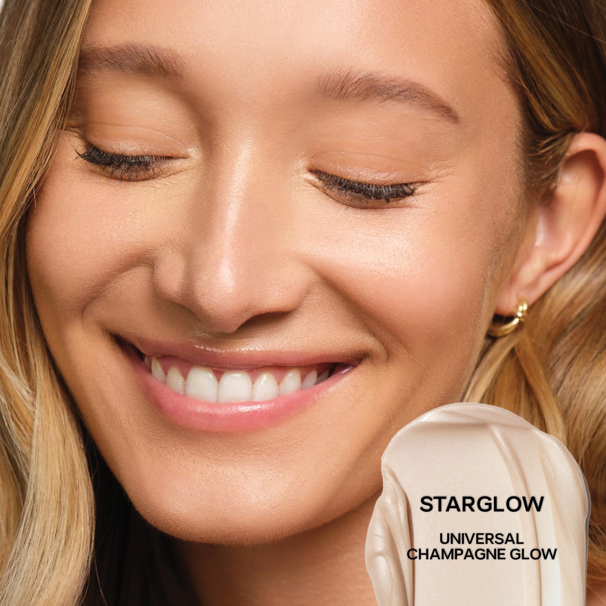 Saie Glowy Super Gel - Hydrating Makeup Primer and Illuminating Glow Serum Enriched with Vitamin C and Squalane Oil - All-Over Liquid Highlighter Makeup for Instant Glass Skin - Starglow (1 oz) - TrustMedUSA