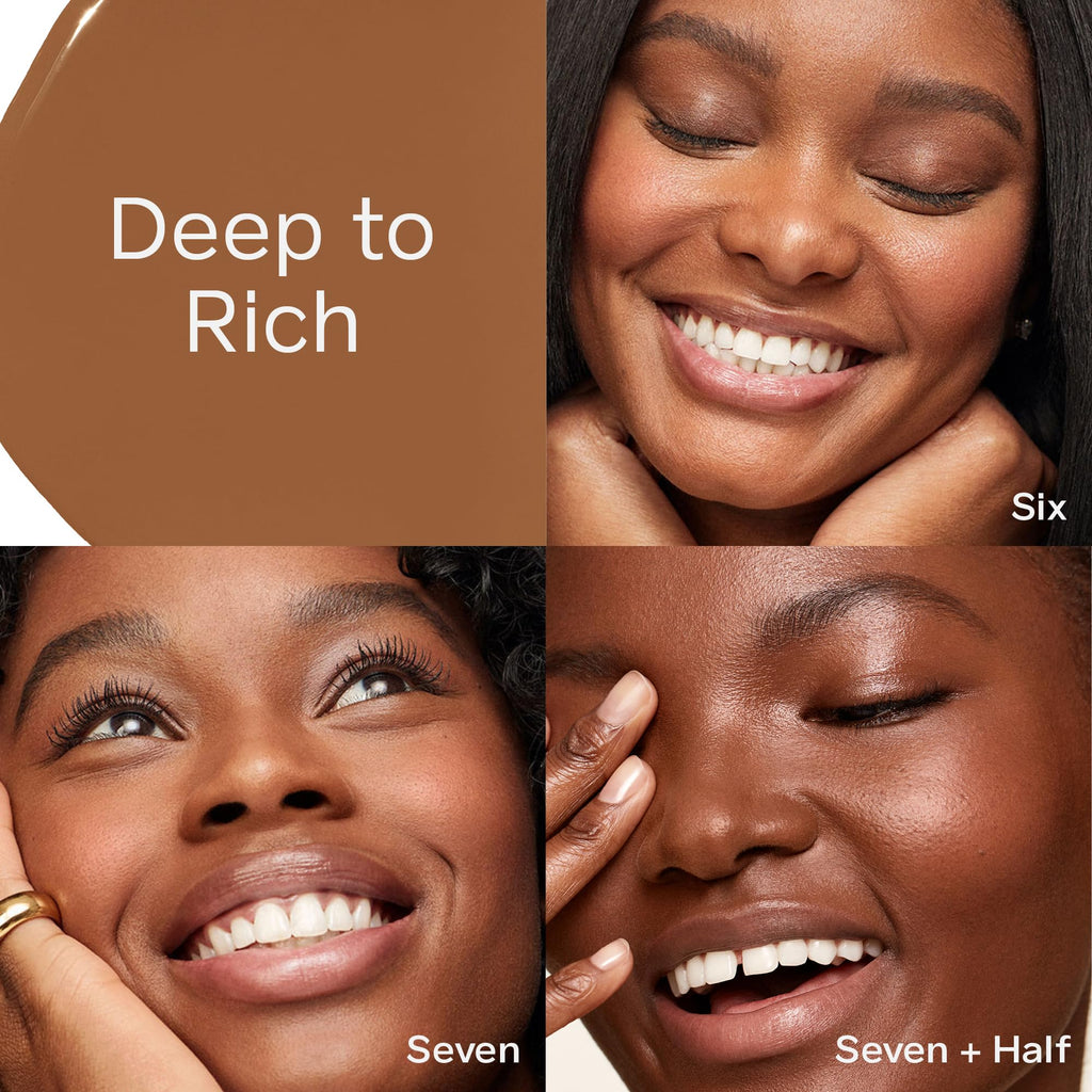 Saie Hydrabeam Under Eye Brightener - Sheer + Hydrating Concealer with Glycerin, Squalane + Cucumber Extract - Brightening Under Eye Concealer + Corrector for Even, Glowing Skin - Shade 6 (0.2 oz) - TrustMedUSA