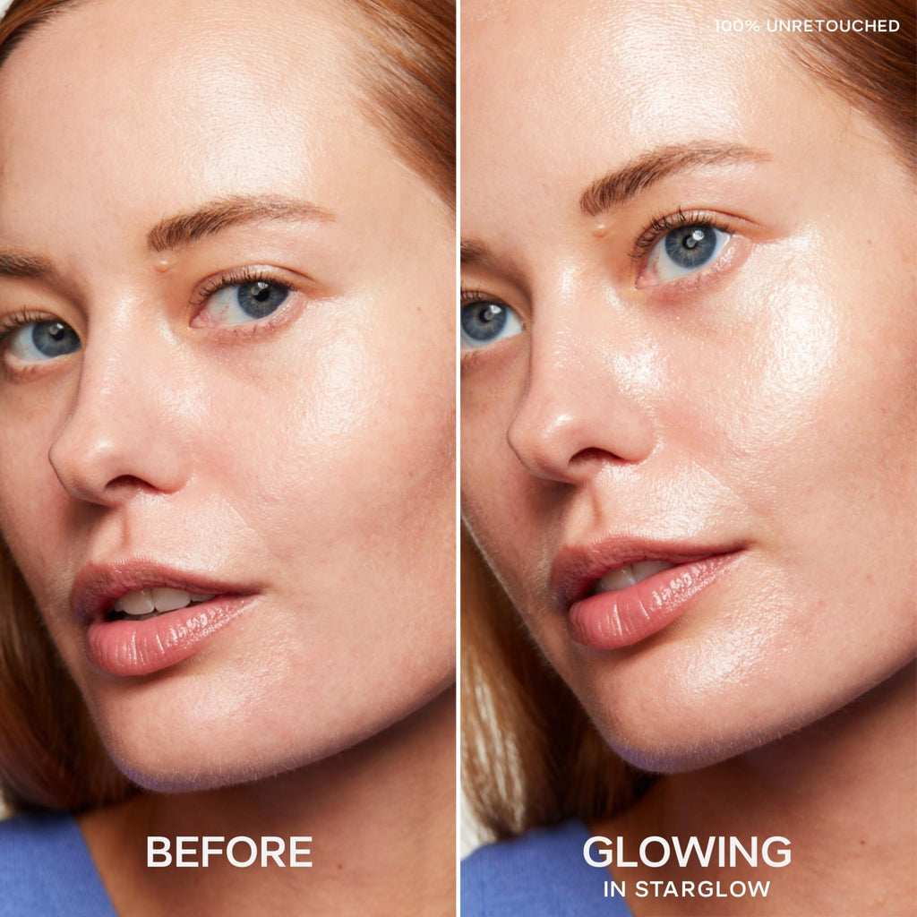 Saie Mini Glowy Super Gel - Hydrating Makeup Primer and Illuminating Glow Serum Enriched with Vitamin C and Squalane Oil - All-Over Liquid Highlighter Makeup for Instant Glass Skin - Starglow (0.5 oz) - TrustMedUSA