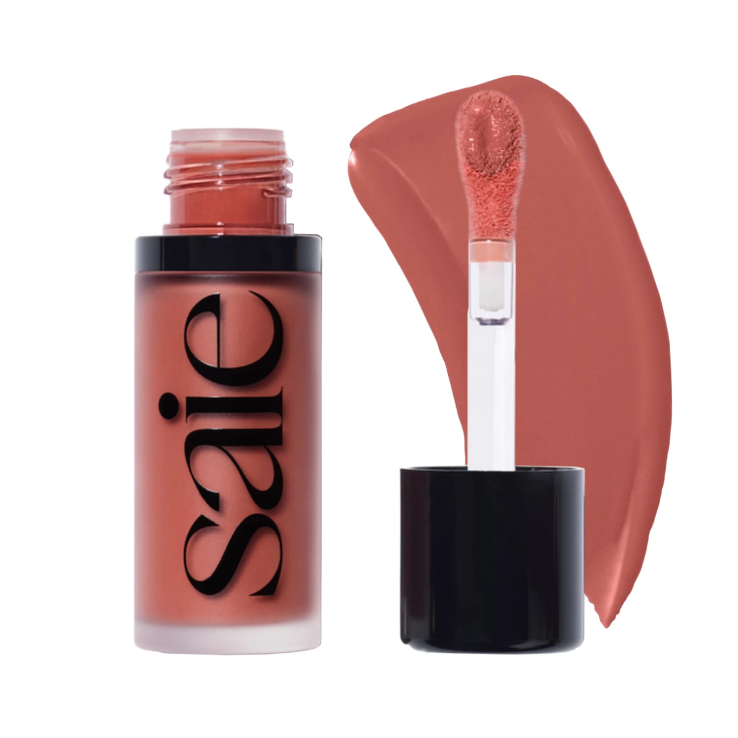 Saie Mini Glowy Super Gel Lightweight llluminator & Makeup Primer - Sunglow (0.5 oz) + Dew Blush - Lightweight Liquid Blush with a Blendable + Buildable Cream Finish - Cutie (.40 oz) - TrustMedUSA