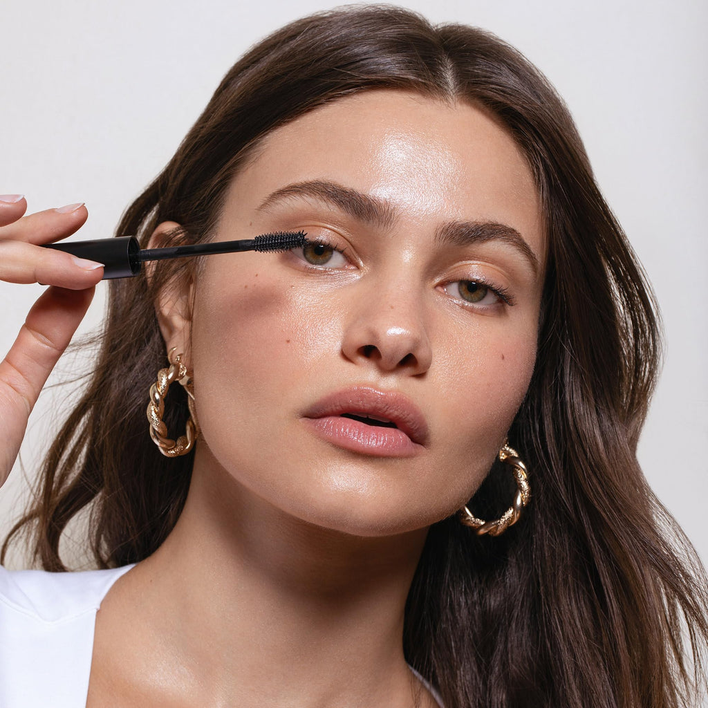 Saie Mini Mascara 101 - Lash Lengthening Mascara for Thick, Bold, Lifted Lashes - Buildable Eye Makeup Formulated to Strengthen and Condition with Rich Nutrients - Black (0.17 oz) - TrustMedUSA