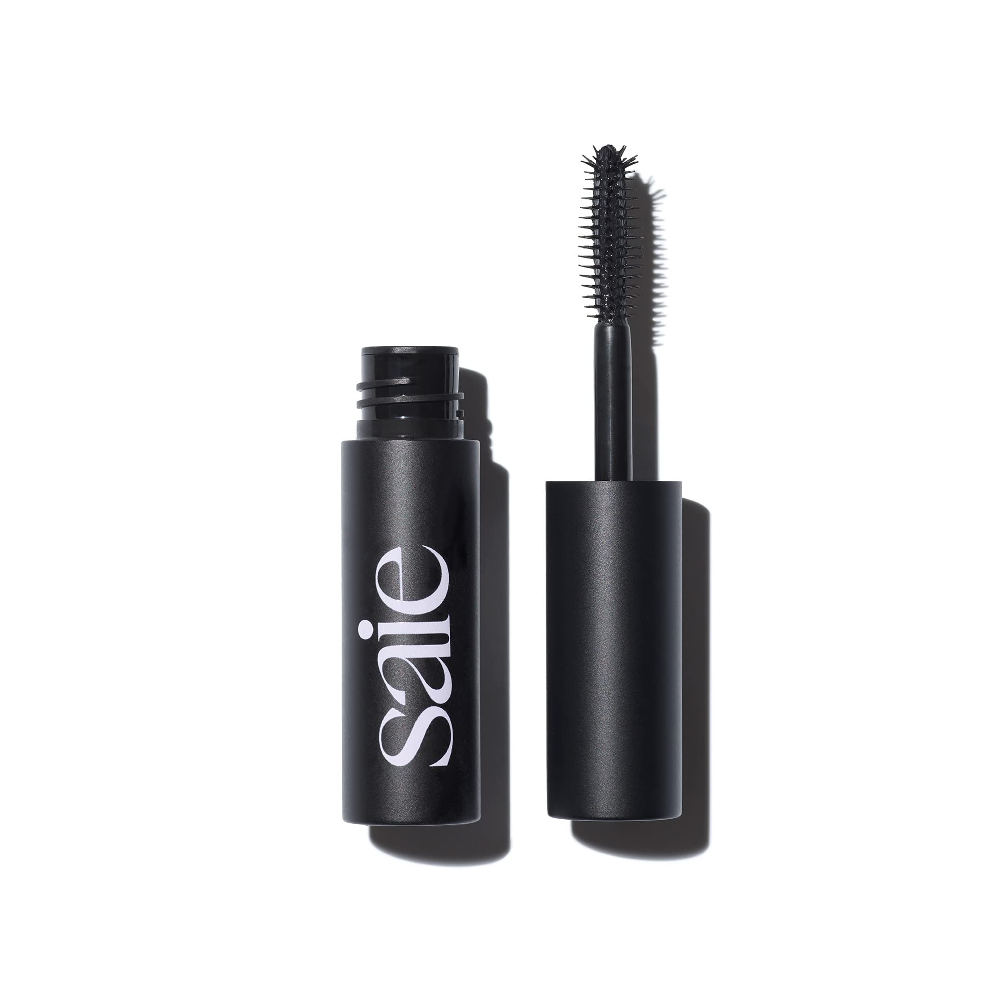 Saie Mini Mascara 101 - Lash Lengthening Mascara for Thick, Bold, Lifted Lashes - Buildable Eye Makeup Formulated to Strengthen and Condition with Rich Nutrients - Black (0.17 oz) - TrustMedUSA
