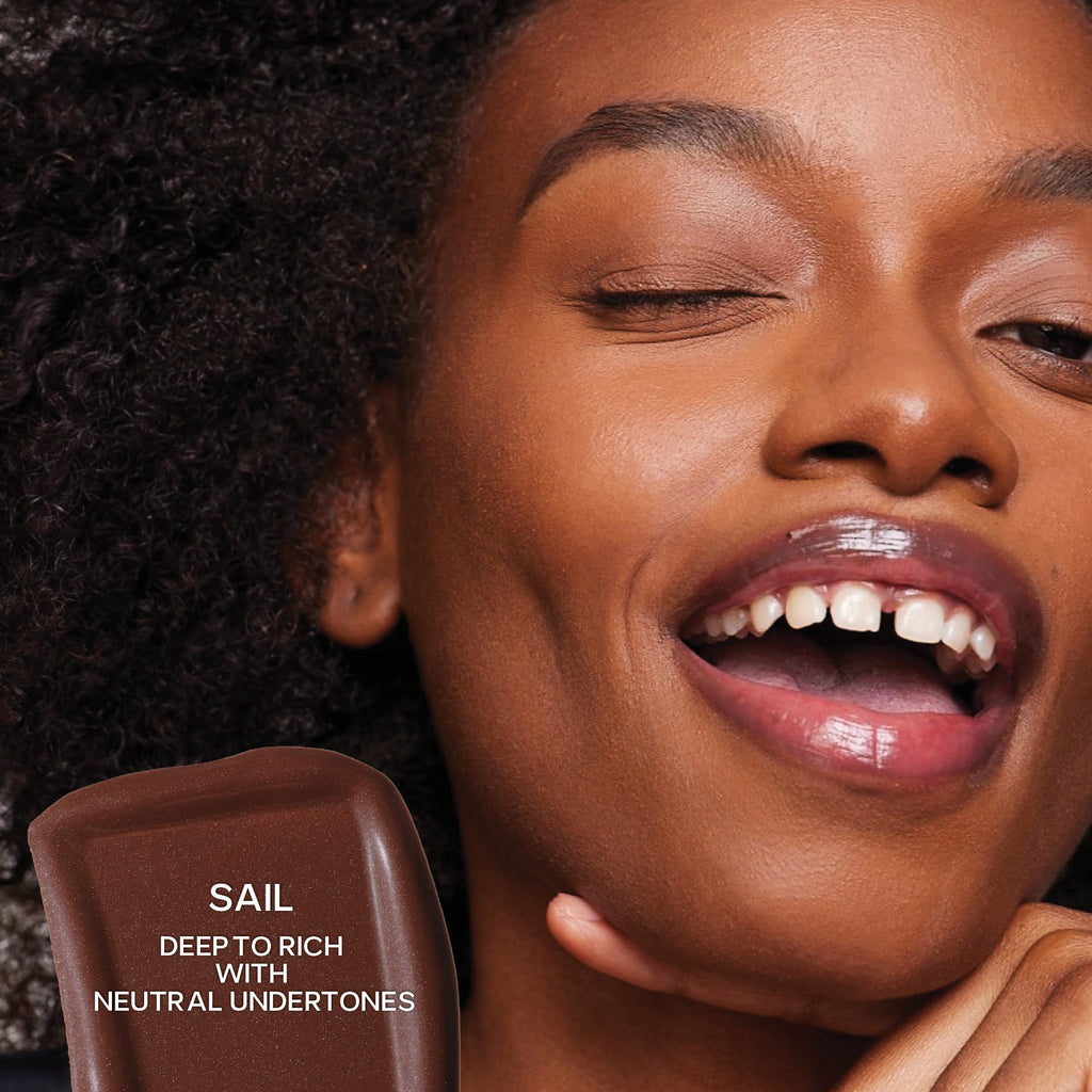 Saie Radiant Glow Duo - Dew Bronze Soft-Focus Liquid Bronzer in Sail (0.4 oz) & Mini Glowy Super Gel Lightweight Illuminator in Sunglow (0.5 oz), Hydrating Makeup Essentials for a Sun-Kissed Glow - TrustMedUSA