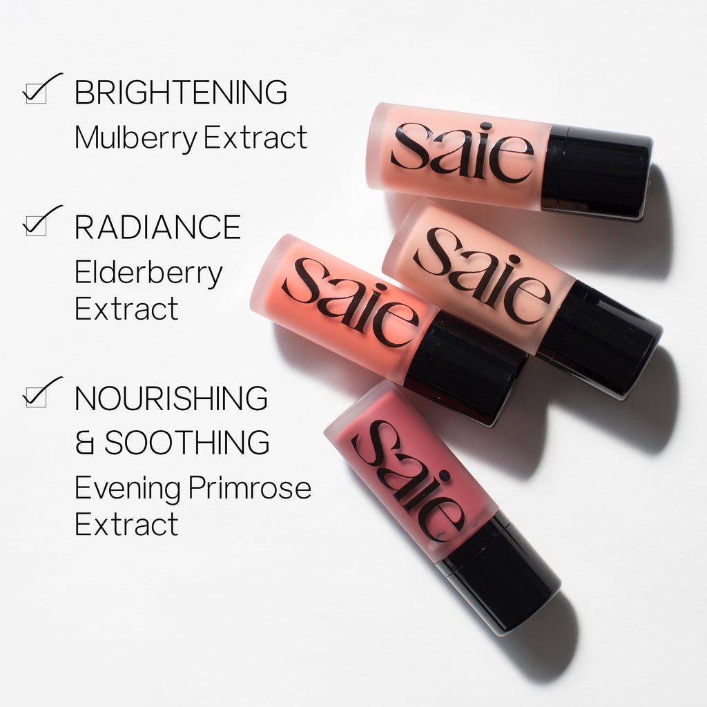 Saie Radiant Glow Duo - Dew Liquid Blush (Chilly, .40 oz) + Glowy Super Gel (Starglow, 1 oz) - Hydrating Cream Blush & Illuminating Primer for a Luminous, Natural Finish - TrustMedUSA