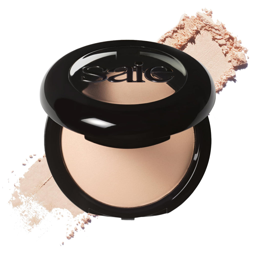 Saie Slip Tint Baked Setting Powder - Translucent Powder for Face Makeup with a Natural-Radiant Finish - Blurs, Brightens & Smooths Complexion - Translucent 2 - Light to Medium (0.24 oz) - TrustMedUSA