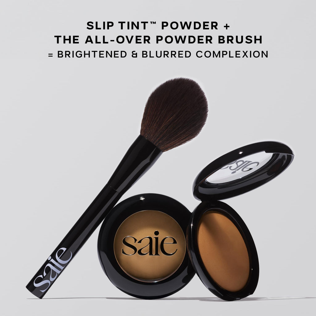 Saie Slip Tint Baked Setting Powder - Translucent Powder for Face Makeup with a Natural-Radiant Finish - Blurs, Brightens & Smooths Complexion - Translucent 2 - Light to Medium (0.24 oz) - TrustMedUSA
