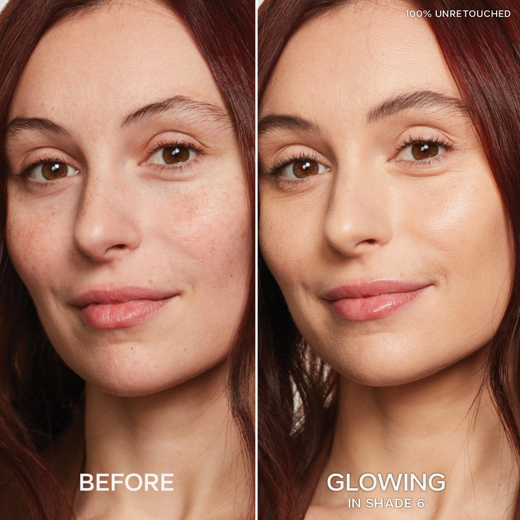 Saie Slip Tint Radiant Cream Concealer & All-Over Face Makeup - Concealer for Dark Circles, Redness & Blemishes - Lightweight Makeup Made with Hydrating Hyaluronic Acid - Shade 6 (0.17 oz) - TrustMedUSA
