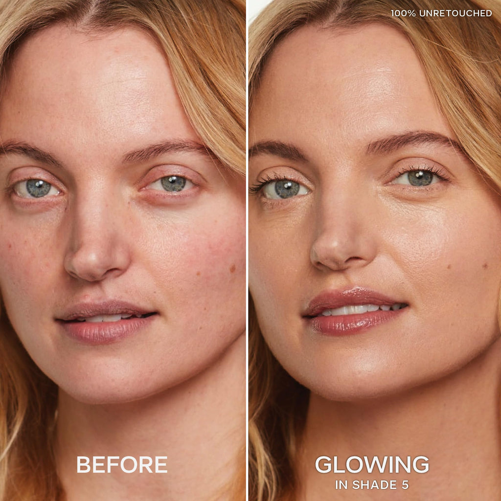 Saie Slip Tint Radiant Cream Concealer & All-Over Face Makeup - Concealer for Dark Circles, Redness & Blemishes - Lightweight Makeup Made with Hydrating Hyaluronic Acid - Shade 5 (0.17 oz) - TrustMedUSA