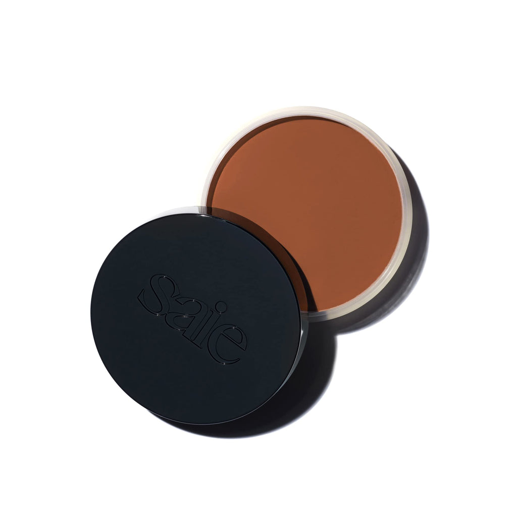 Saie Sun Melt Cream Bronzer - Buildable Balm Face Bronzer for Effortless Sculpting - Cream Contour Enriched with Vitamin C, Nourishing Skincare Ingredients & a Natural Finish - Tan Bronze (1 oz) - TrustMedUSA