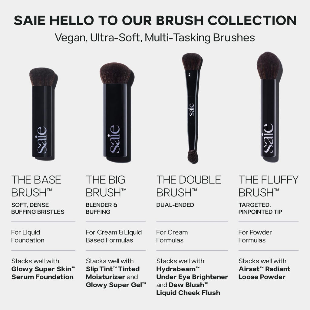 Saie The Big Liquid Foundation Brush - Soft, Multi-Use Makeup Brush for Buffing, Blending & Building - Made with Cruelty-Free, Synthetic Bristles & Creates a Seamless Finish (1 Count) - TrustMedUSA