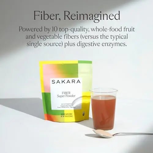 SAKARA Fiber Super Powder - Pineapple Flavor Prebiotic Fiber Powder, High Fiber - TrustMedUSA