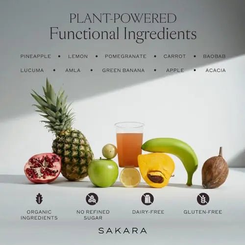 SAKARA Fiber Super Powder - Pineapple Flavor Prebiotic Fiber Powder, High Fiber - TrustMedUSA