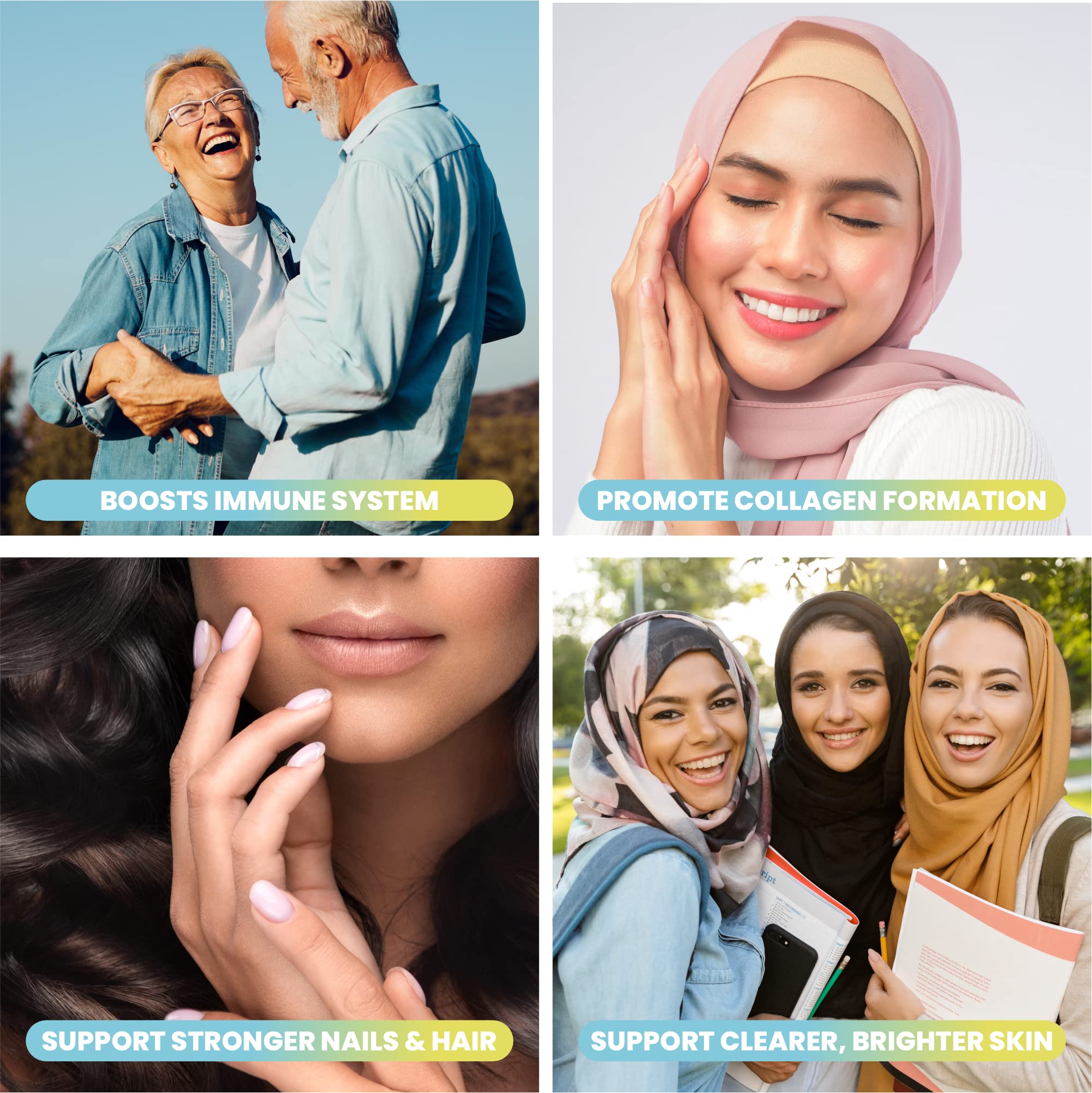 Sakoon nutrition Halal Collagen Gummies for Women and Men - Anti Aging, Hair Growth, Skin Care & Strong Nails Protein Collagen Supplements - Non-GMO, Gluten Free - Made in USA - Maple Wellness Supplements