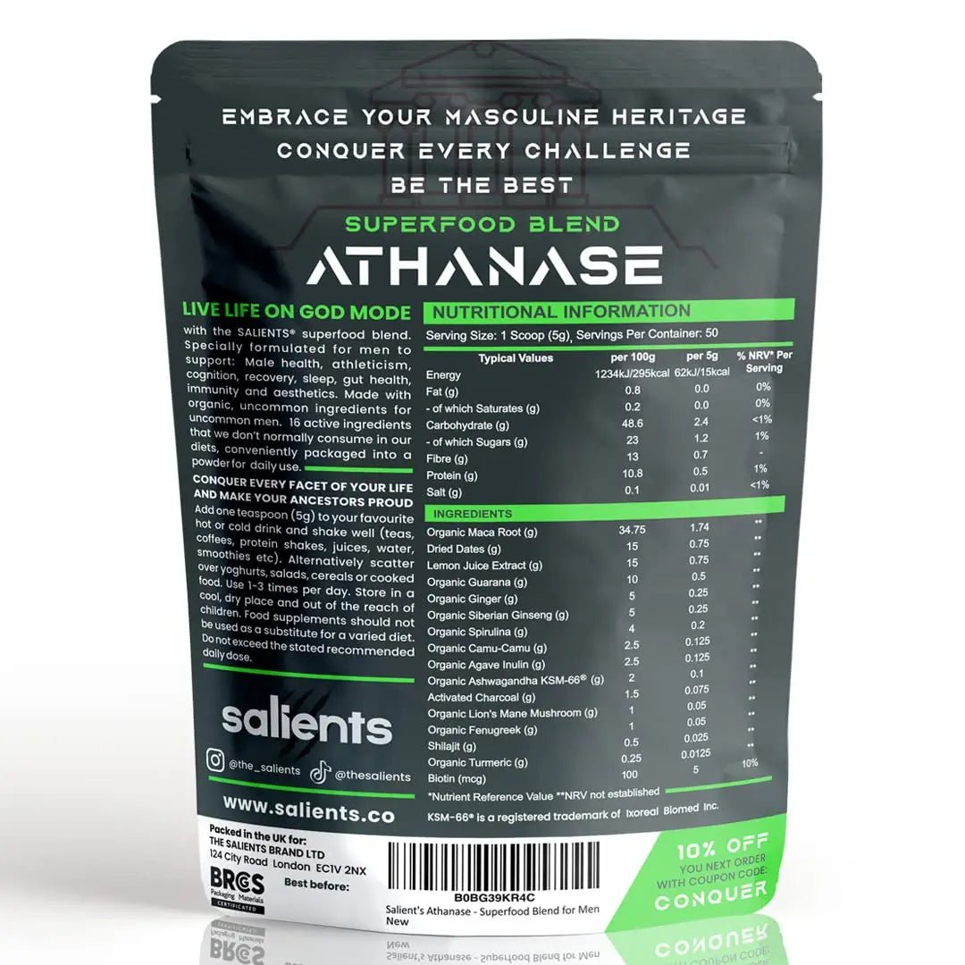 SALIENTS® ATHANASE® | Men's Super Greens Powder | Superfood Powder Blend - TrustMedUSA
