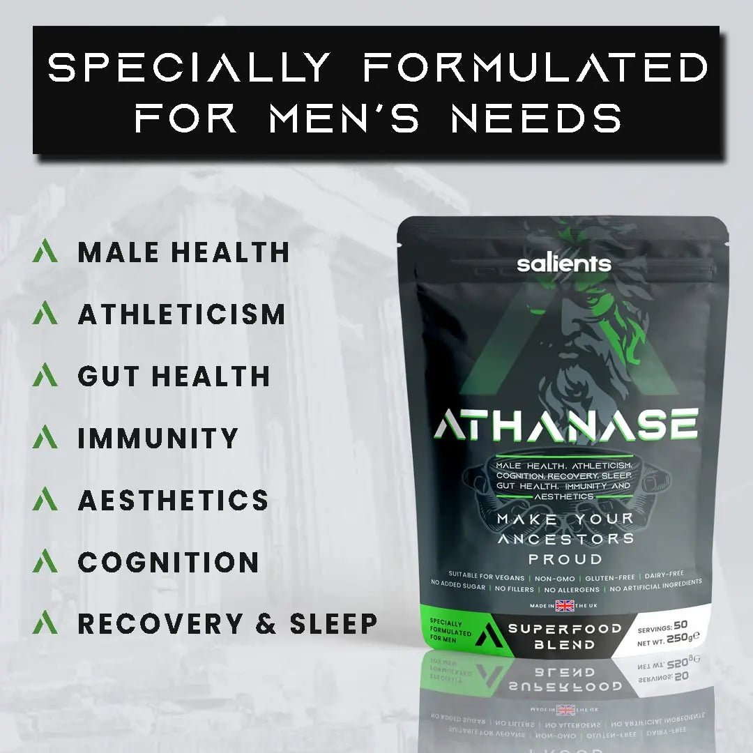 SALIENTS® ATHANASE® | Men's Super Greens Powder | Superfood Powder Blend - TrustMedUSA