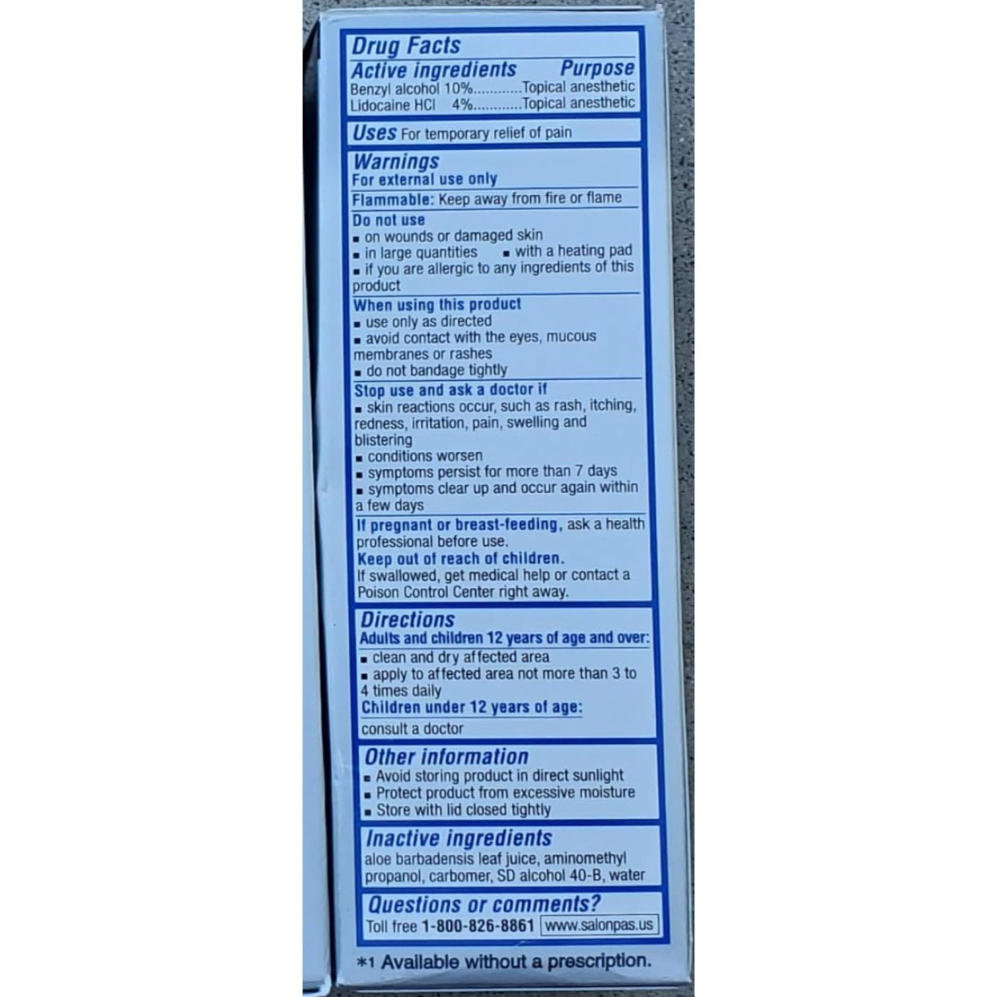 Salonpas LIDOCAINE Plus Liquid (Pack of 4) - TrustMedUSA