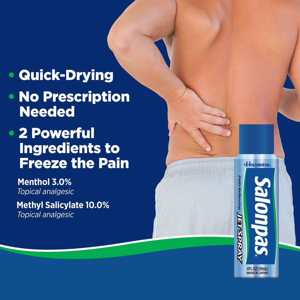 Salonpas Pain Relief Jet Spray 4z - Pack of 2 - TrustMedUSA