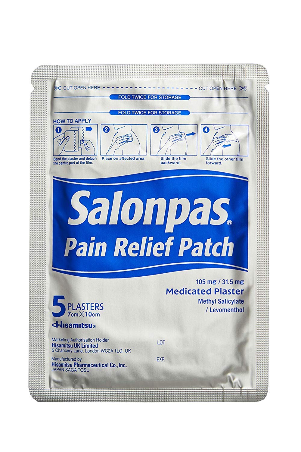 Salonpas Pain Relief Patches 5 Each - TrustMedUSA