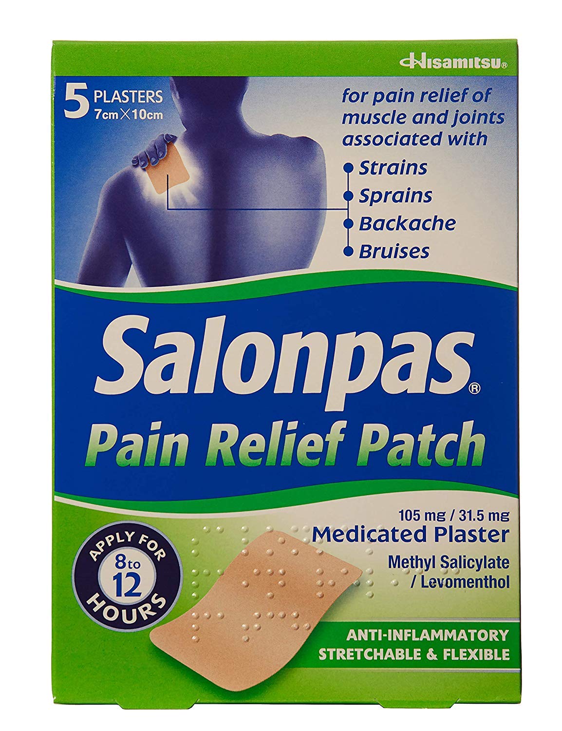 Salonpas Pain Relief Patches 5 Each - TrustMedUSA
