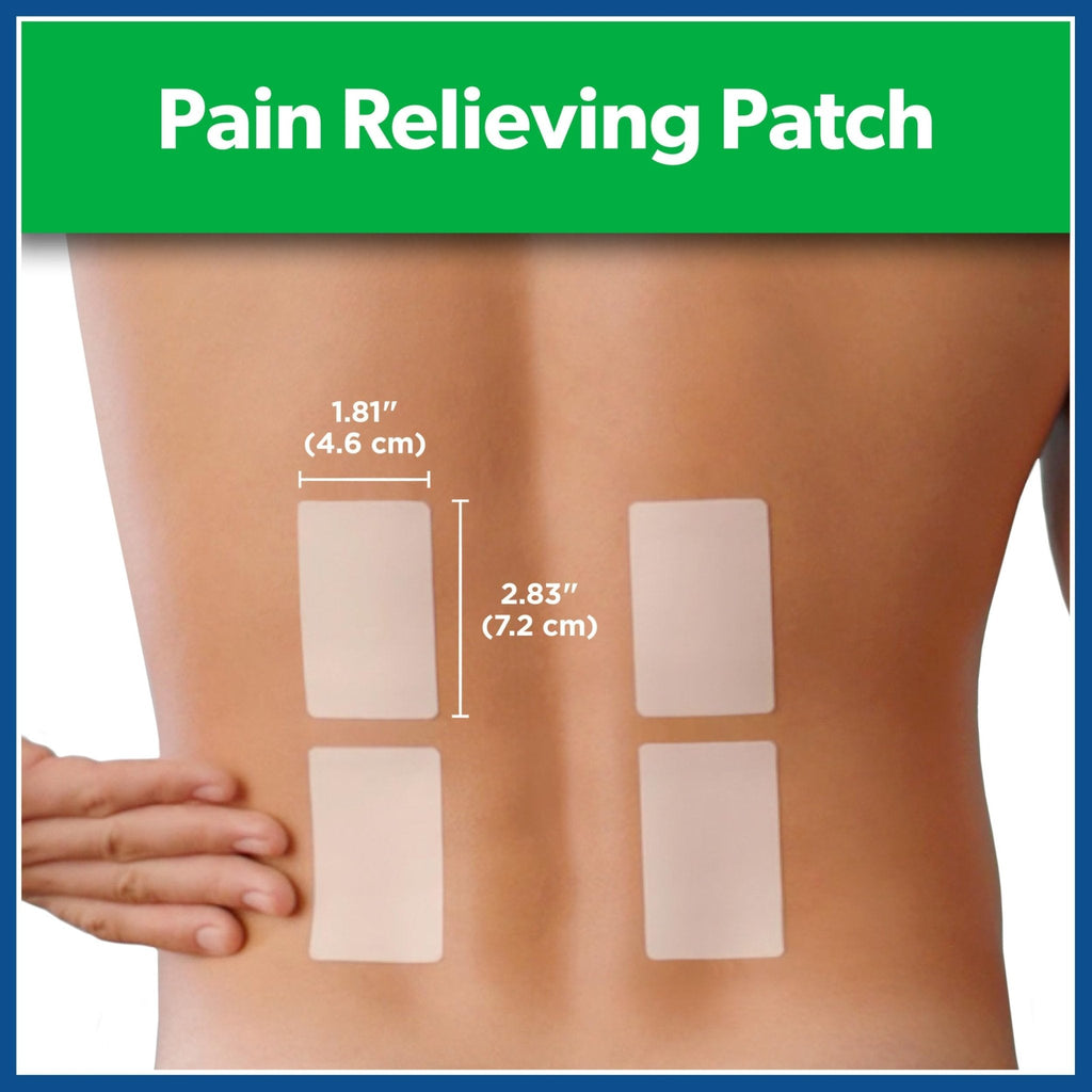Salonpas Pain Relieving Patch for Back, Neck, Shoulder, Knee Pain and Muscle Soreness - 8 Hour Pain Relief - 60 Count - Maple Wellness Supplements