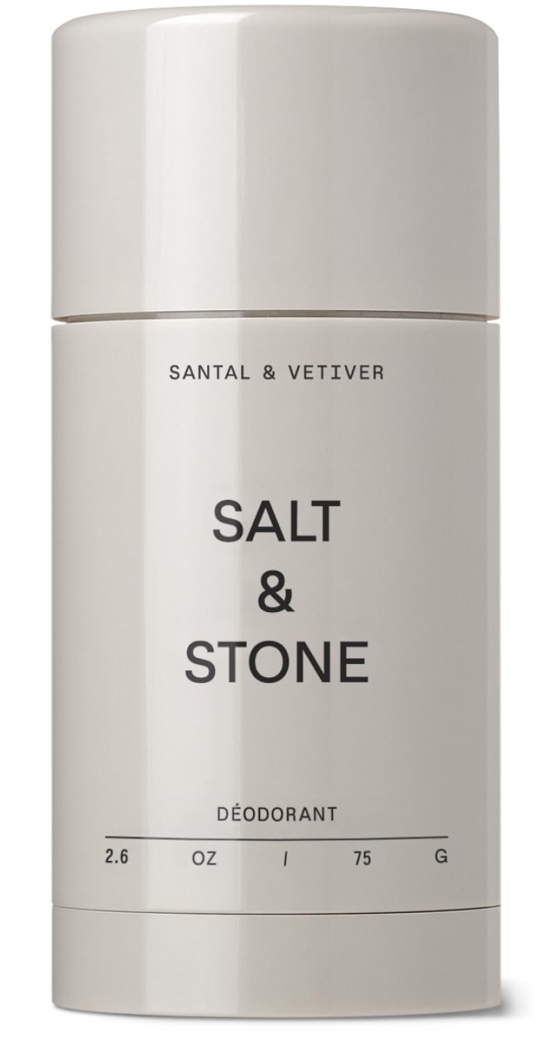 Salt & Stone Aluminum Free Deodorant | Extra Strength 48 Hour Protection for Women & Men | Made with Seaweed Extracts, Niacinamide & Prebiotics | Santal & Vetiver - TrustMedUSA