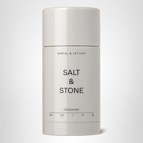 Salt & Stone Aluminum Free Deodorant | Extra Strength 48 Hour Protection for Women & Men | Made with Seaweed Extracts, Niacinamide & Prebiotics | Santal & Vetiver - TrustMedUSA