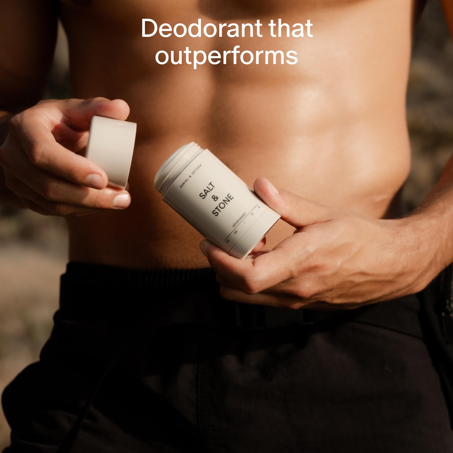 Salt & Stone Aluminum Free Deodorant | Extra Strength 48 Hour Protection for Women & Men | Made with Seaweed Extracts, Niacinamide & Prebiotics | Santal & Vetiver - TrustMedUSA