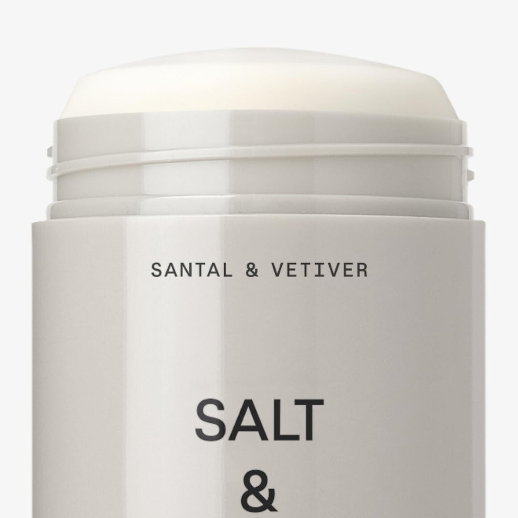 Salt & Stone Aluminum Free Deodorant | Extra Strength 48 Hour Protection for Women & Men | Made with Seaweed Extracts, Niacinamide & Prebiotics | Santal & Vetiver - TrustMedUSA