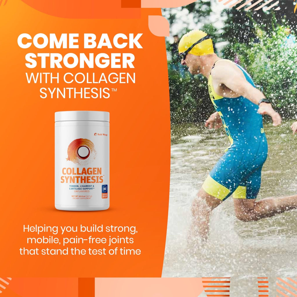 SaltWrap Collagen Synthesis - Collagen Peptides for Joints with Fortigel, Tendoforte, Best Collagen Powder for Tendons, Ligaments, and Cartilage Recovery and Repair, NSF Certified for Sport - Maple Wellness Supplements