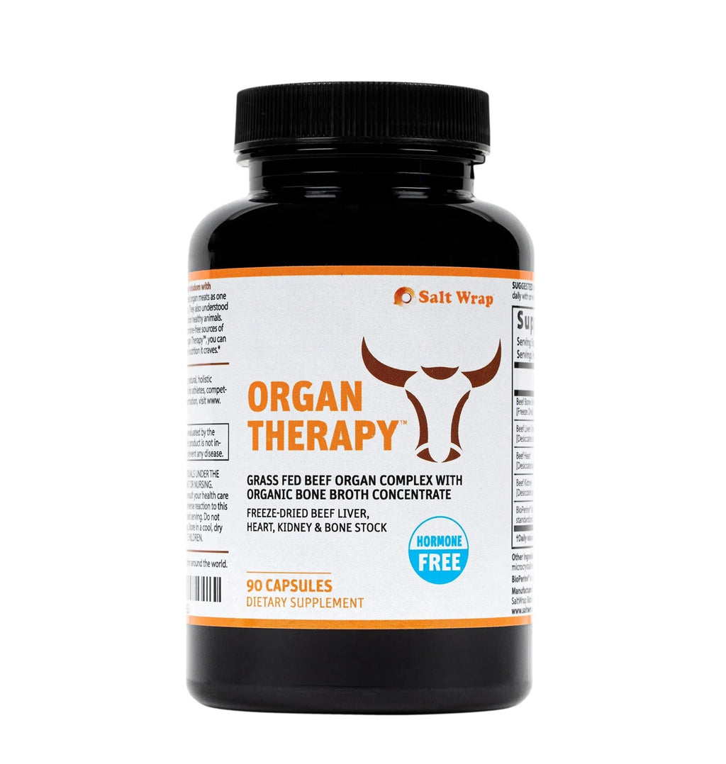 SaltWrap Organ Therapy - Grass Fed Beef Organ Meat Complex Supplement with Organic - TrustMedUSA